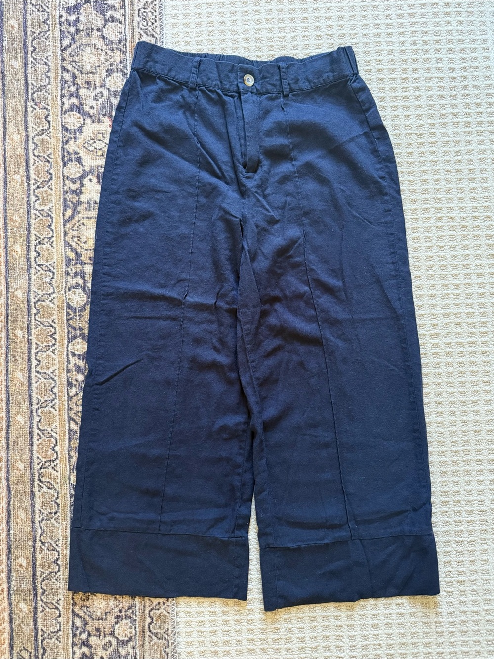Joie Navy Wide-Leg Chinos